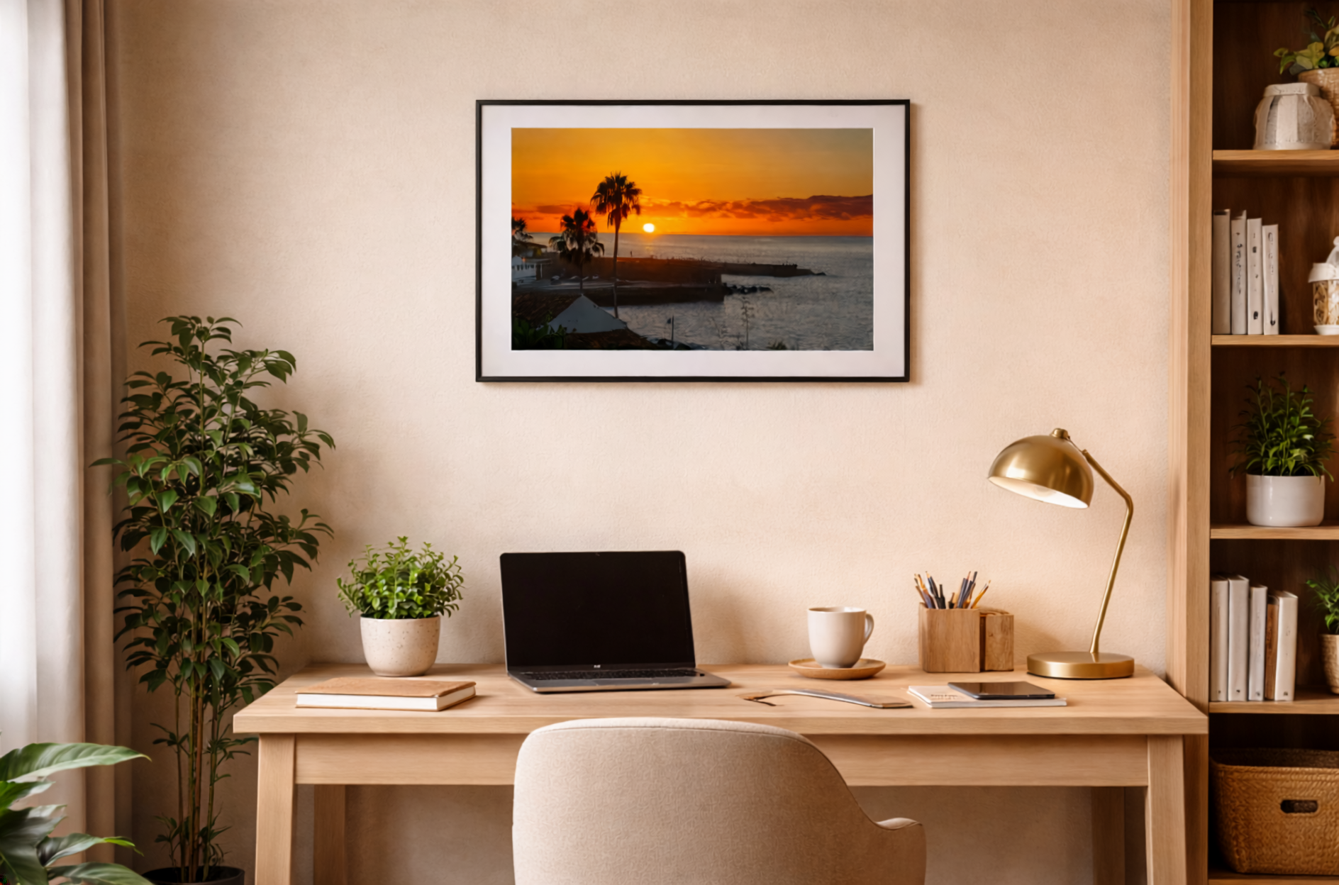 Sunset Tenerife Framed Fine Art Photography Print mockup 1
