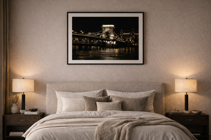 Budapest Bridge Framed Fine Art Photography Print mockup 1
