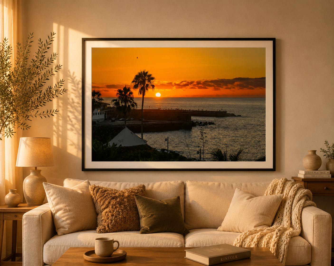 Sunset Tenerife Framed Fine Art Photography Print mockup 1