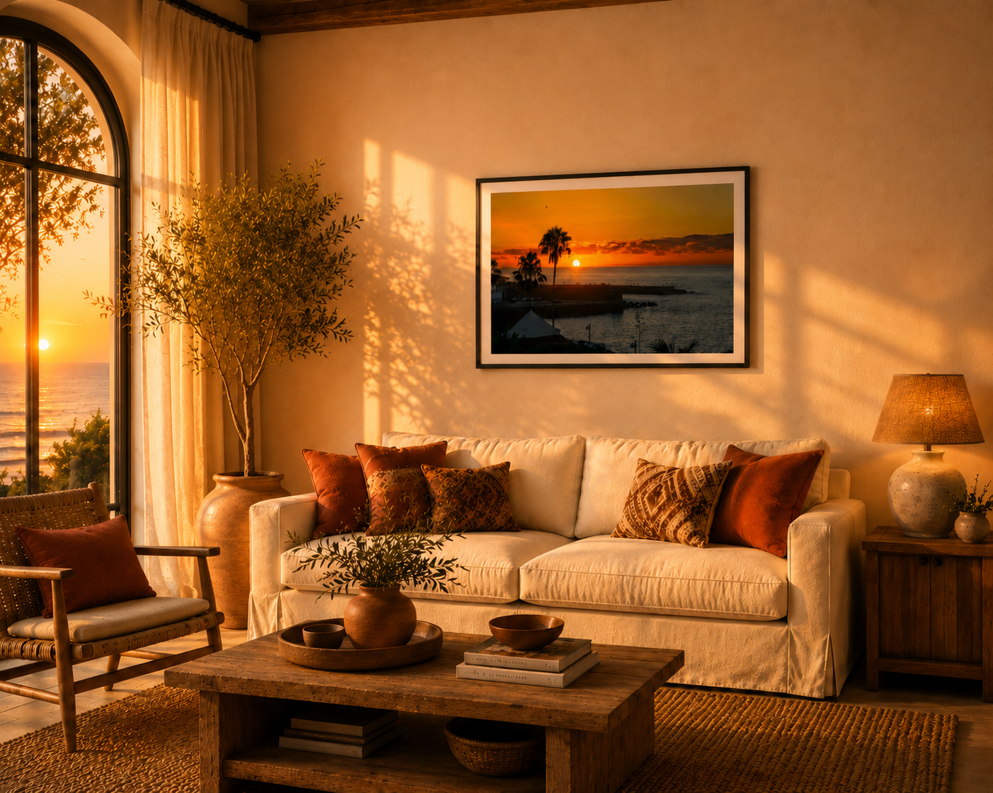 Sunset Tenerife Framed Fine Art Photography Print mockup 2