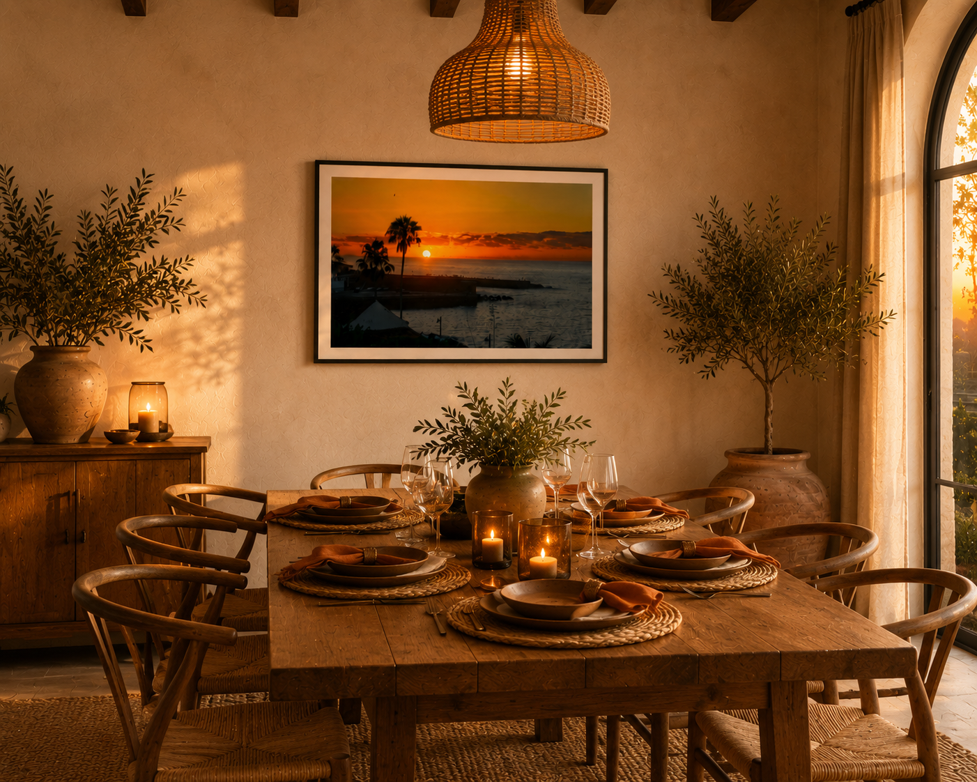 Sunset Tenerife Framed Fine Art Photography Print mockup 4