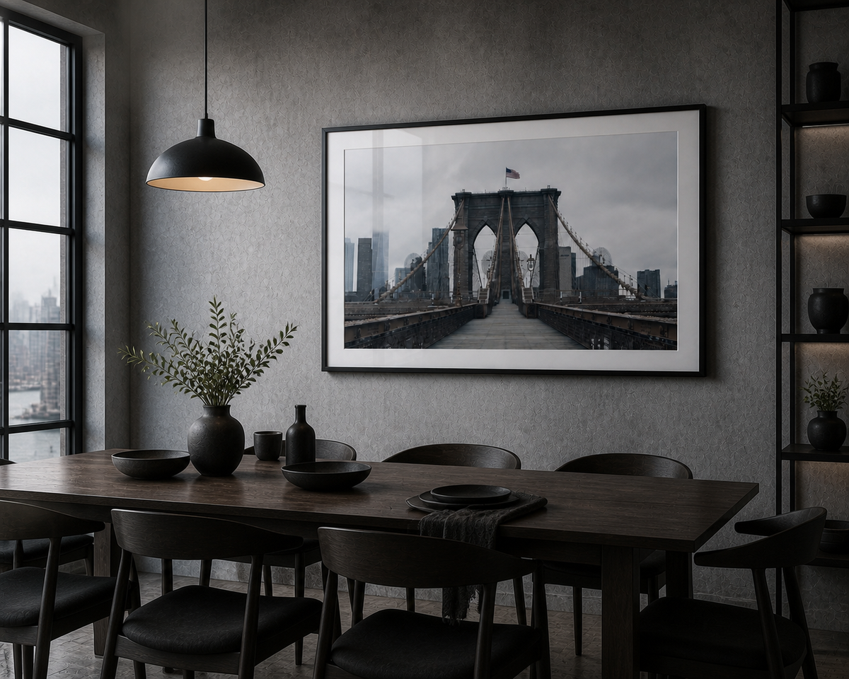 Brooklyn Bridge framed print mockup 1