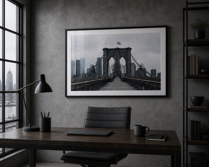 Brooklyn Bridge framed print mockup 2