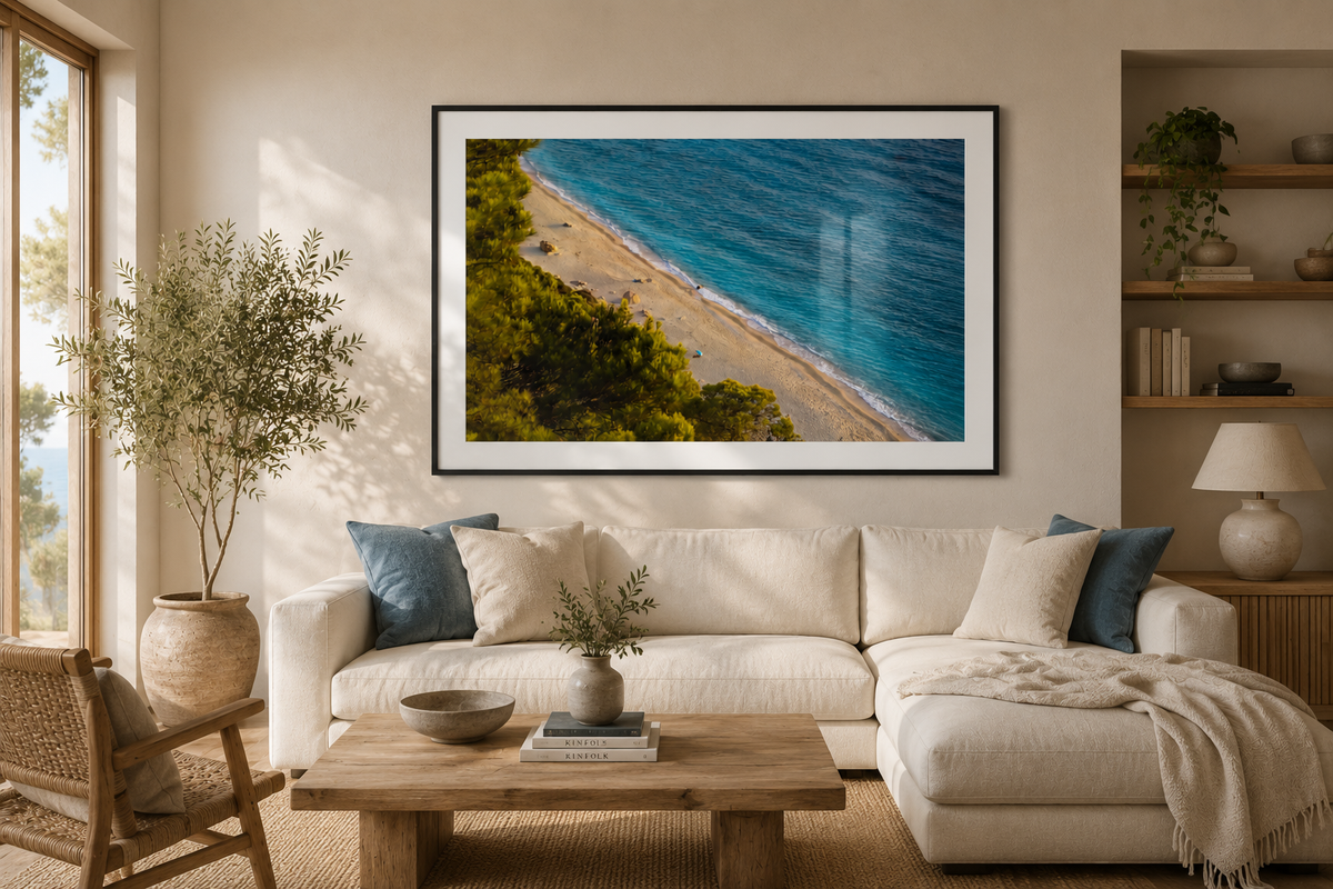 Lefkada framed print mockup 1