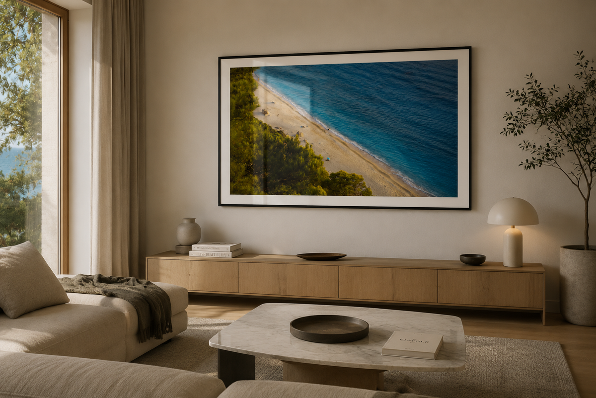 Lefkada framed print mockup 2
