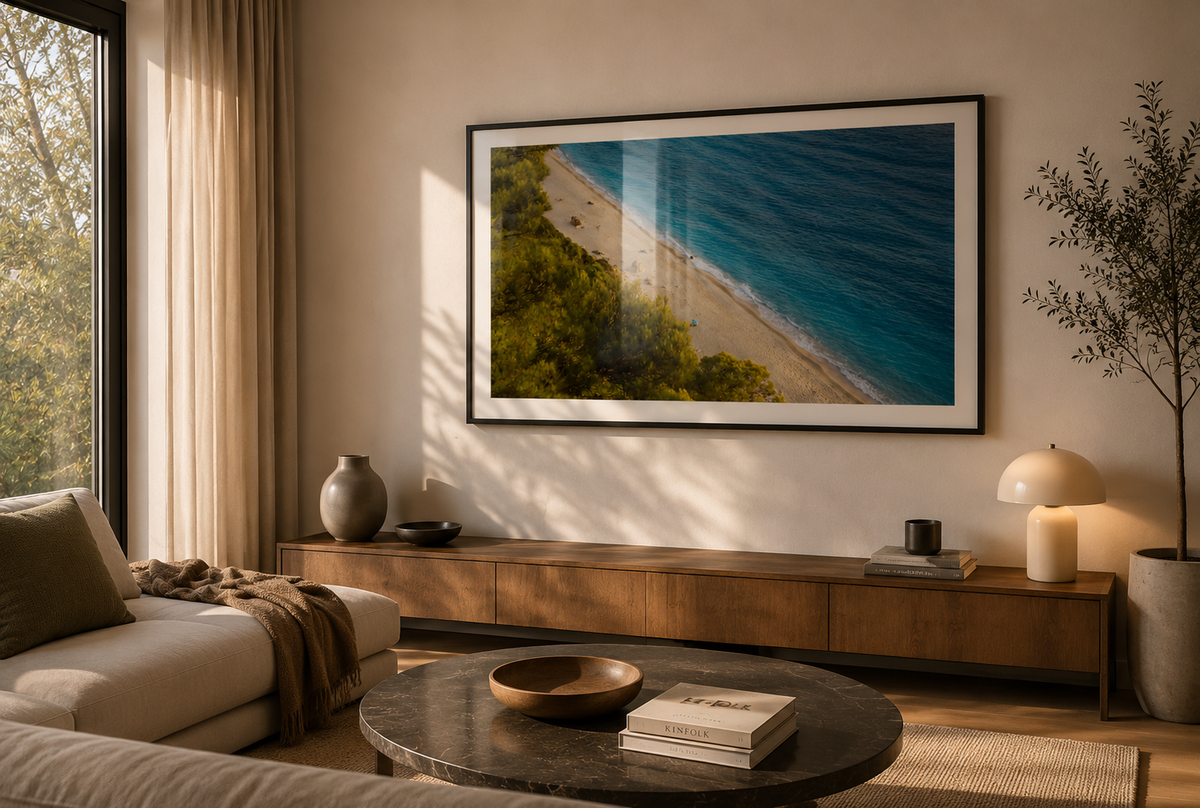 Lefkada framed print mockup 5