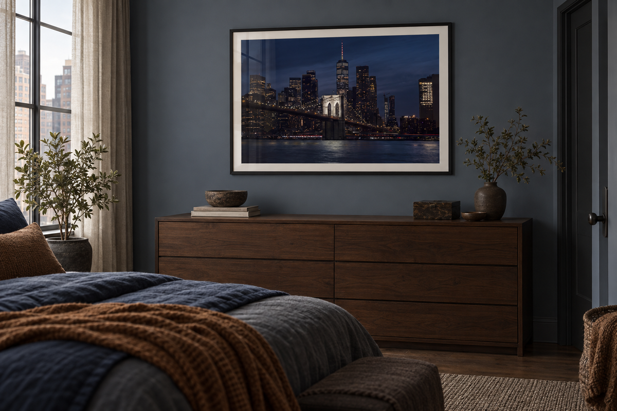 Brooklyn Bridge NY at Night mockup 1